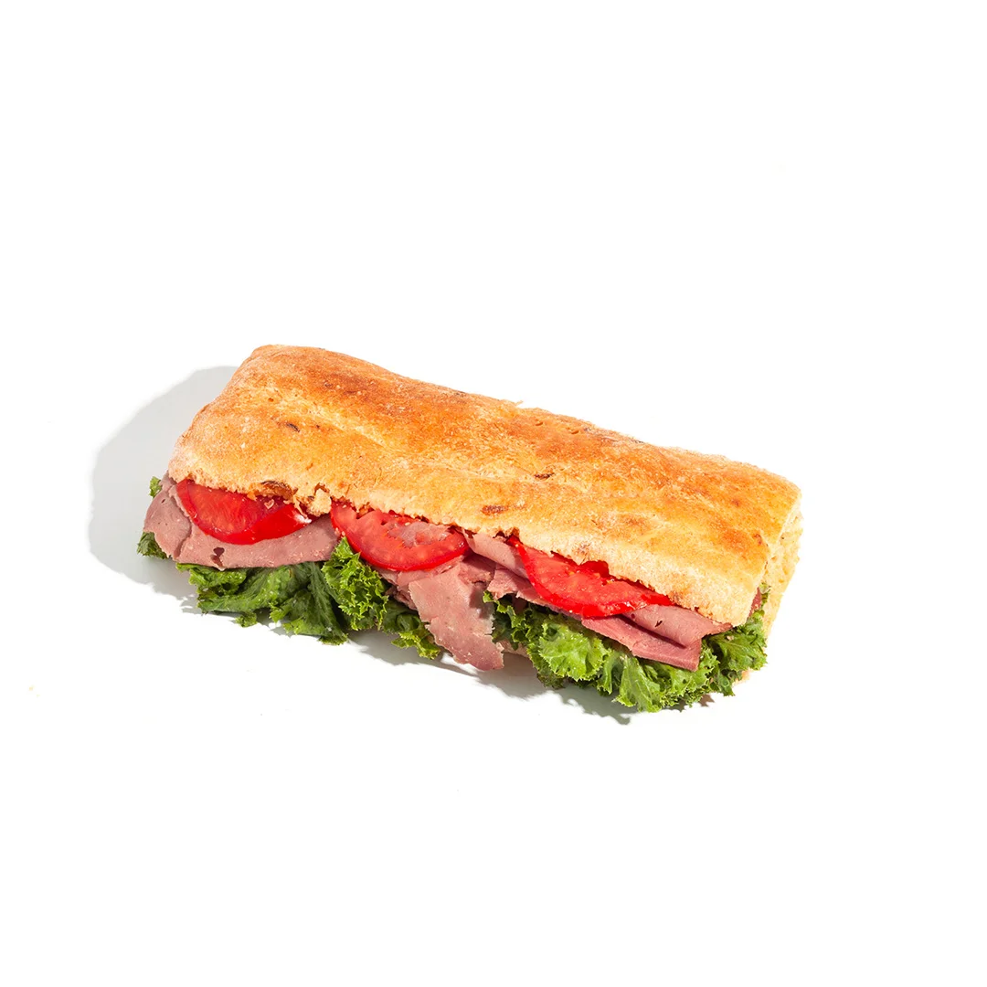 ژامبون گوشت با چاباتا فلفل